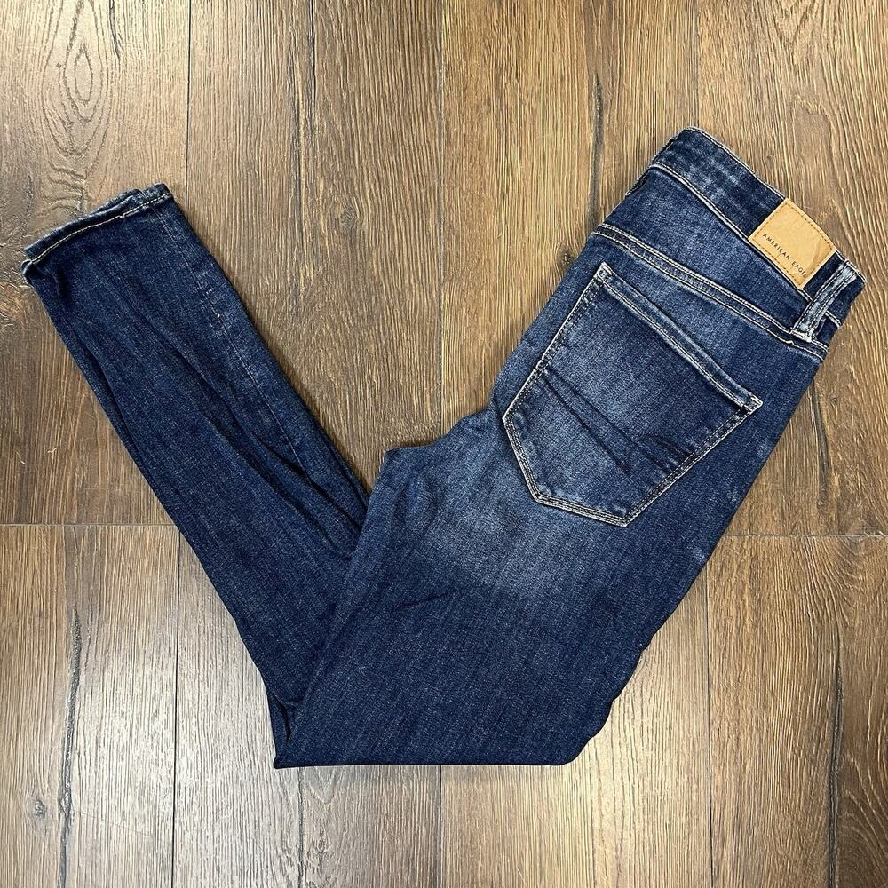 American Eagle Dark Wash super high-rise jegging SZ 4S